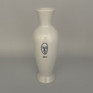 Alessi AB09 "Genetic Tales" white porcelain vase, limited edition of 99,999 (each one being unique), number 02315.