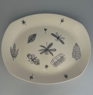Midwinter Nature Study Meat Plate 16"