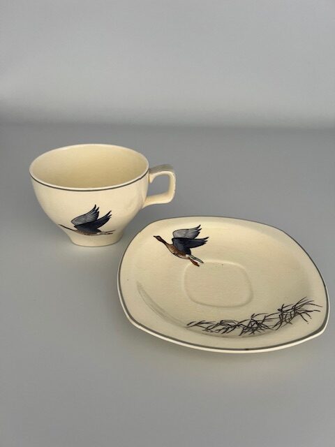 Midwinter Wild Geese Coffee Cup & Saucer - Image 3
