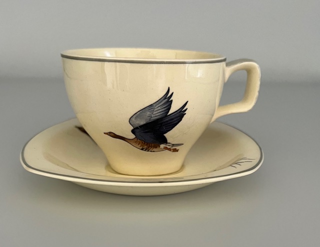 Midwinter Wild Geese Coffee Cup & Saucer