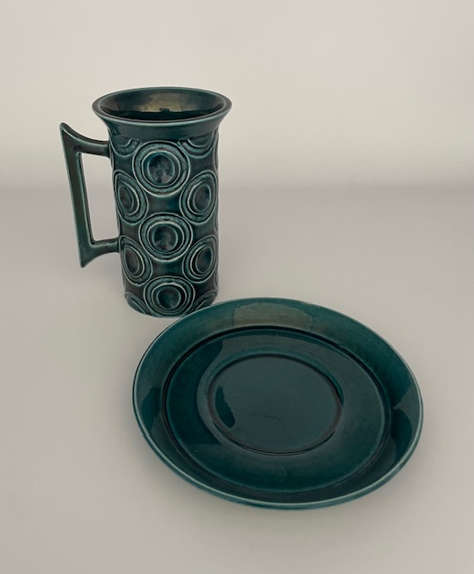 Portmeirion Cup & Saucer in Blue Jupiter - Image 3