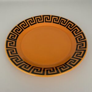 Portmeirion Plate in Orange Greek Key