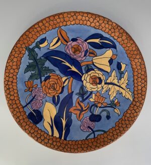 Charlotte Rhead Bursley Ware Charger "Peony"