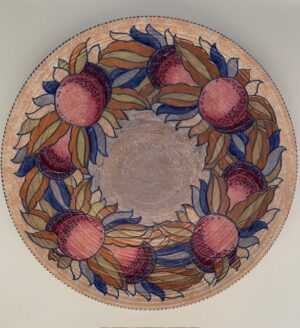 Charlotte Rhead Crown Ducal Charger "Granada" pattern 3321 c1933
