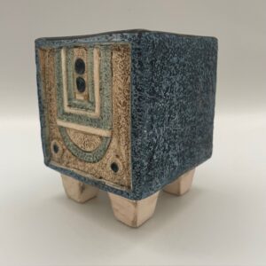 Troika St Ives Pottery Cubed Footed Bowl