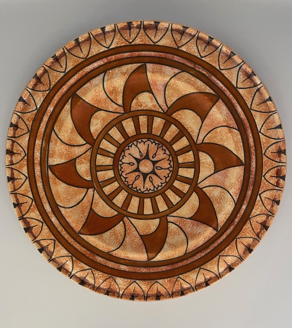 Charlotte Rhead Burleigh Ware Charger "Florentine" pattern 4752 c1932
